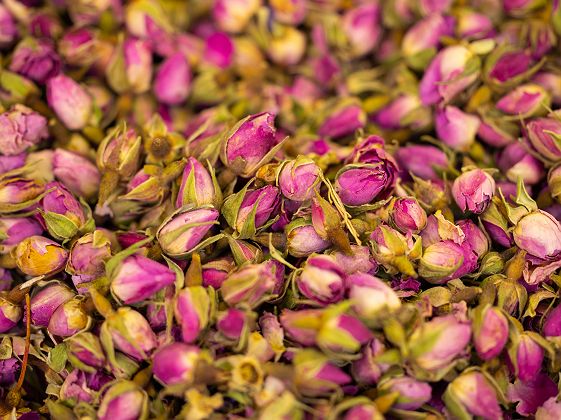 Roses séchées au Maroc
