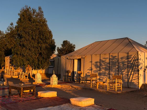Camp dans le désert à Merzouga