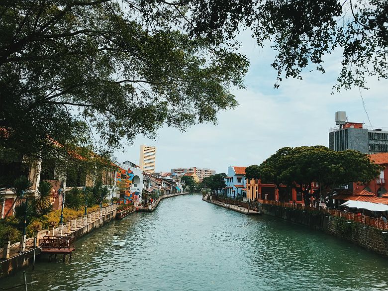 Canaux dans le centre de Malacca