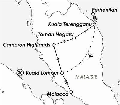 carte programme etonnante peninsule - Malaisie