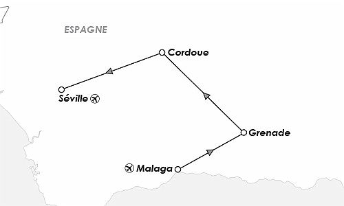 Carte Villages Blancs d'Andalousie 