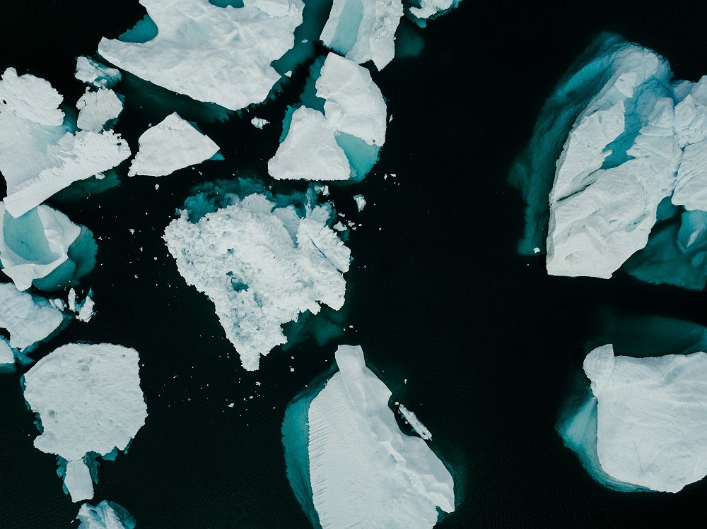 Mer d'icebergs au Groenland