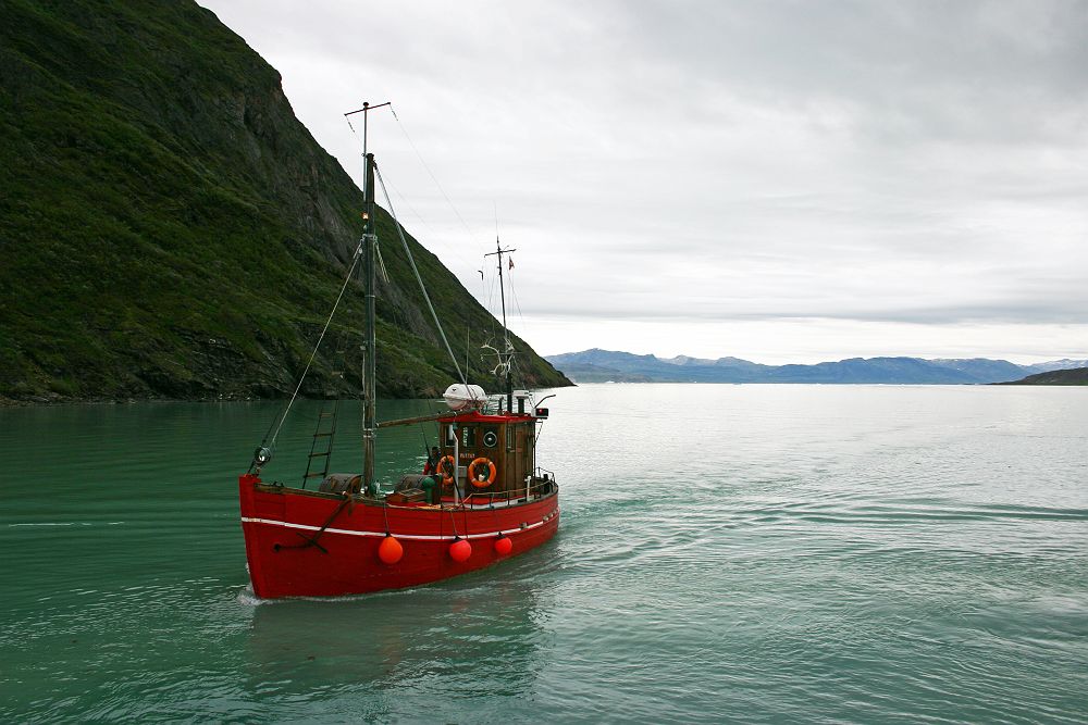 Bateau de pêcheur au Groënland