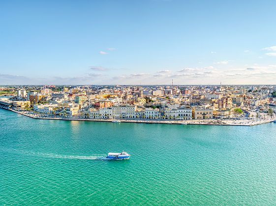 Vue panoramique sur la ville de Brindisi - Pouilles, Italie