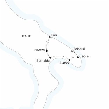 Carte ITALIE au volant - Basilicate et pouilles, en toute confidence