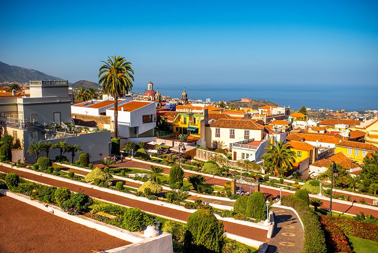 Vue sur La Orotava depuis les jardins Victoria, Tenerife - Canaries (Espagne)
