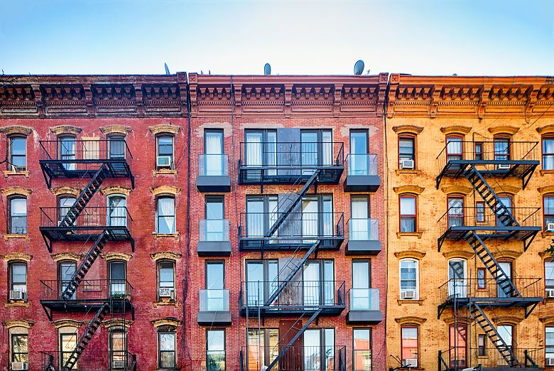Façades de Williamsburg, brooklyn - New York, Etats-Unis