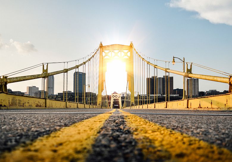 Pont amenant à Pittsburgh