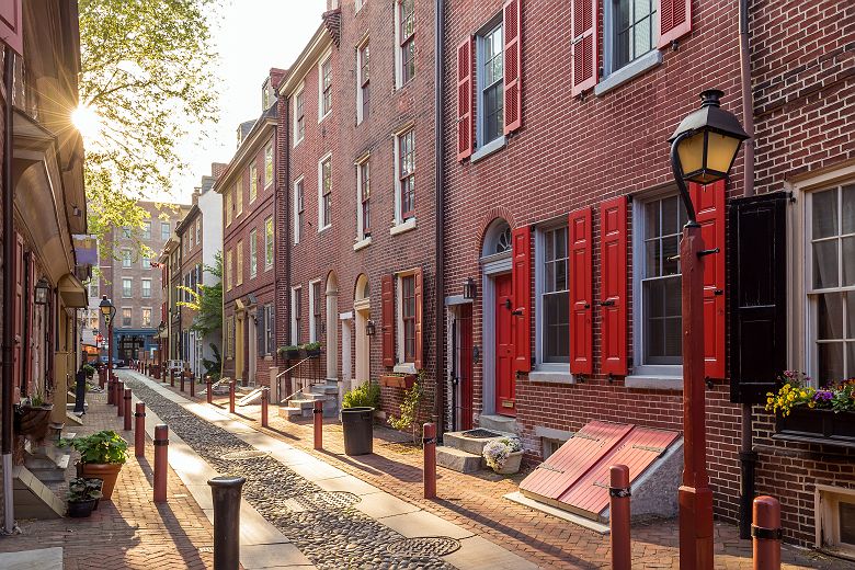 Rue de Philadelphie en Pennsylvanie - Etats Unis