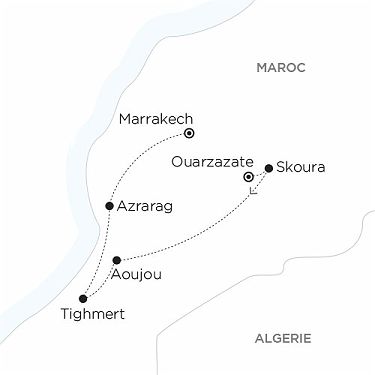 Carte MAROC LES NOUVEAUX CARAVANIERS DU GRAND SUD MAROCAIN
