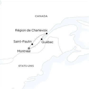 Carte QUEBEC il a neige sur le Quebec 