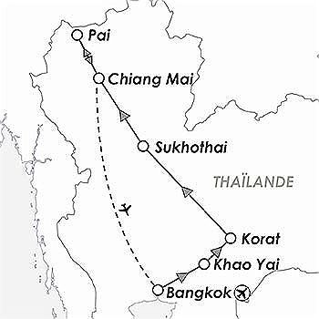 carte panorama de la thailande