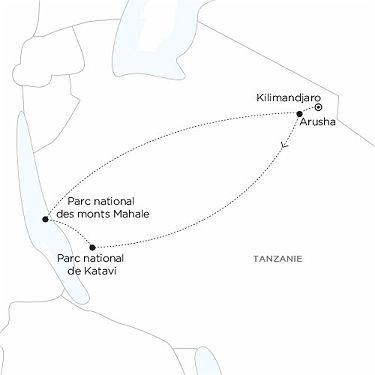 Carte Safari Tanzanie : Greystoke : L'Afrique de Stanley & Livingstone