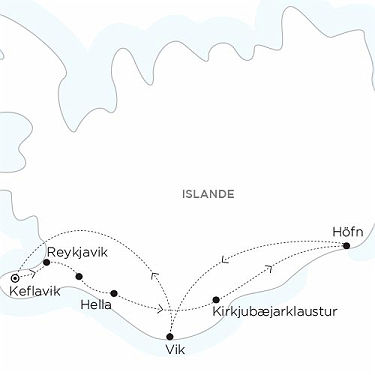 Carte Lumières d'un hiver islandais