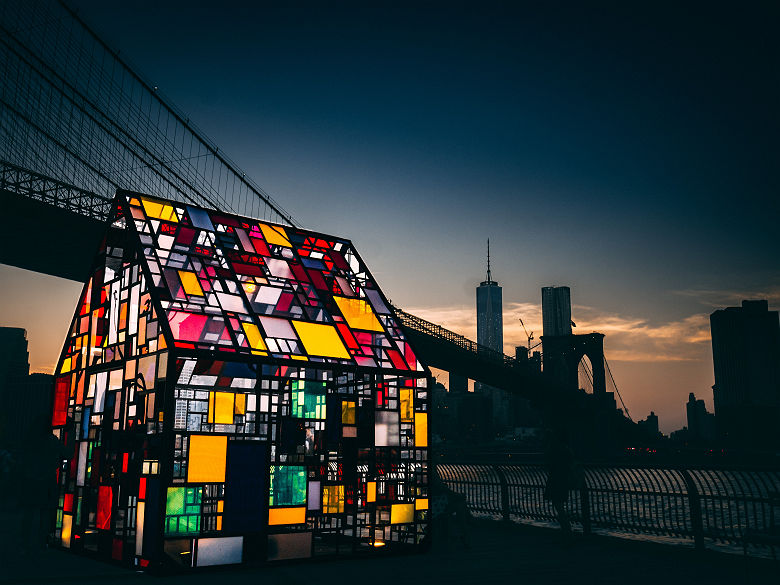 Tom Fruins Mosaic Glass House, Brooklyn