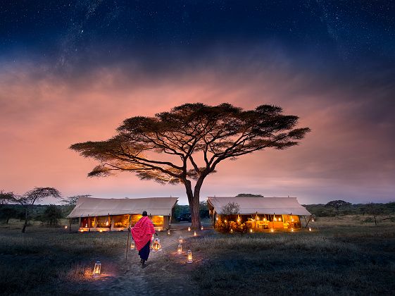 andBeyond Serengeti Under Canvas - vue sur la tente commune