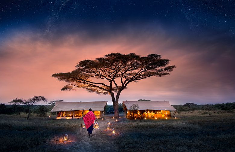 andBeyond Serengeti Under Canvas - vue sur la tente commune