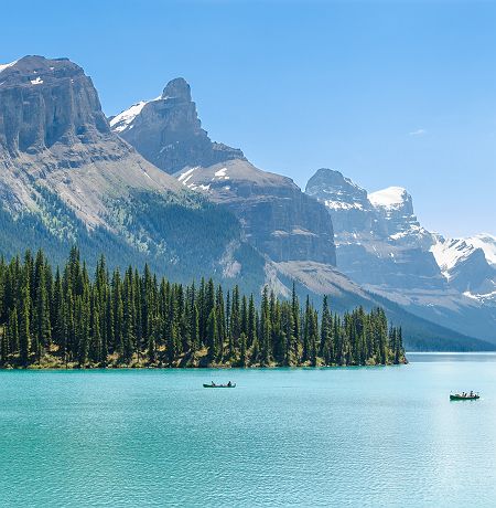 Canada - Vue sur le lac Moraine et la montagne dans le parc national de Banff