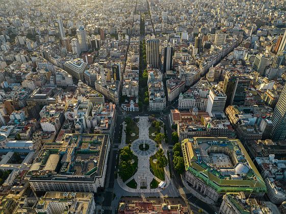 Vue aérienne Buenos Aires - Brésil