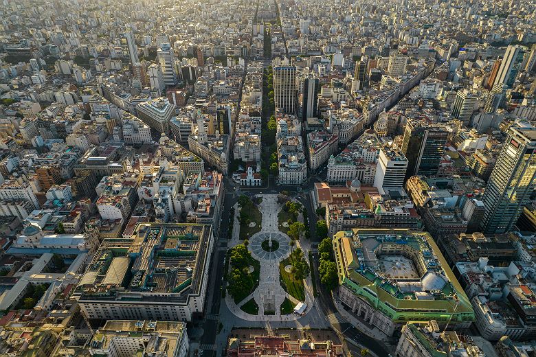 Vue aérienne Buenos Aires - Brésil