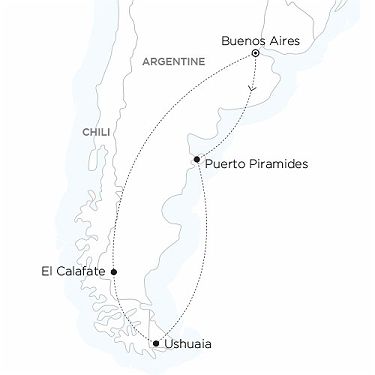 Carte ARGENTINE - Terres extrêmes