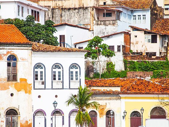 Brésil - Vue sur les maisons du centre historique de la ville de São Luis 