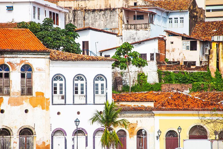 Brésil - Vue sur les maisons du centre historique de la ville de São Luis 
