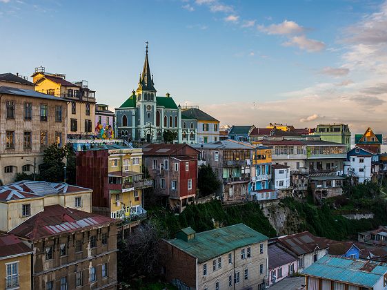 Vue aérienne de Valparaiso - Chili
