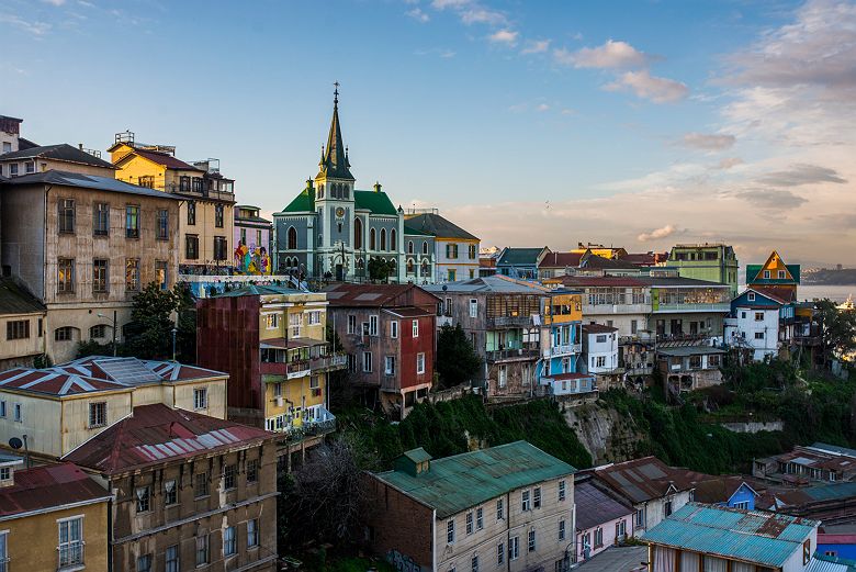 Vue aérienne de Valparaiso - Chili