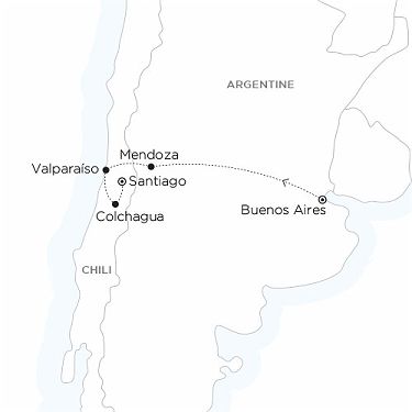 Carte ARGENTINE - Cépages divins
