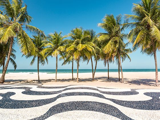 Brésil - Vue sur la plage de Copacabana