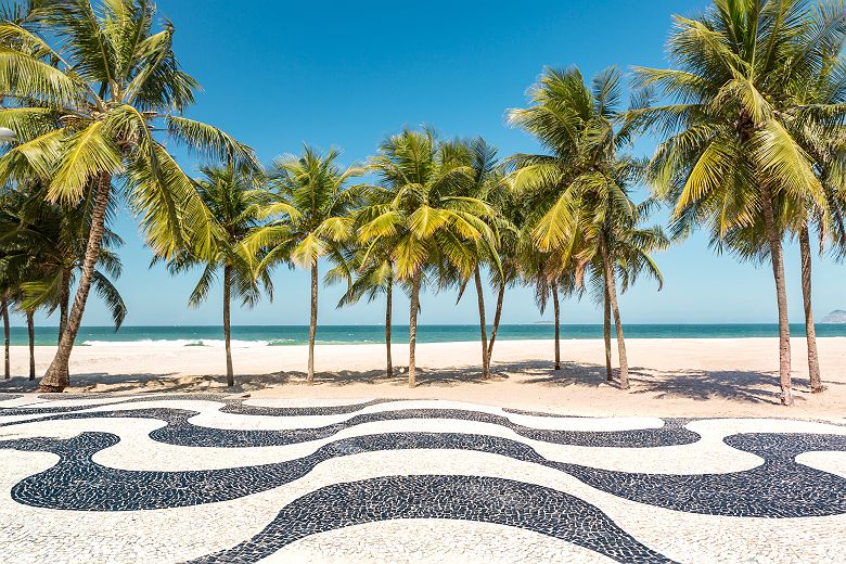 Brésil - Vue sur la plage de Copacabana