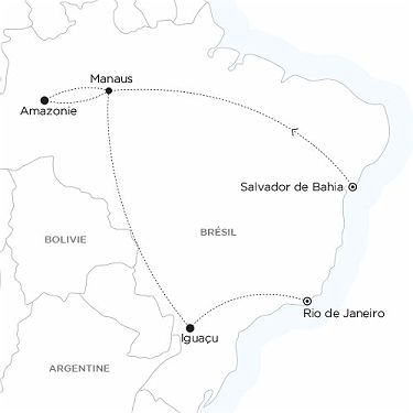 Carte BRESIL - Panorama du Brésil