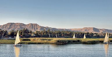 Vue sur le Nil depuis Louxor - Egypte