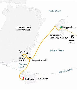 Carte programme Îles Arctiques