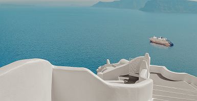 Explora II près de Santorin, Grèce