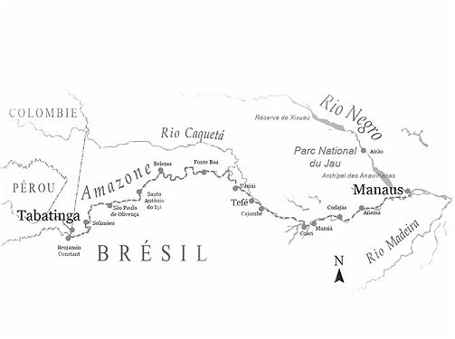 Carte Trois Rivages de l'Amazonie