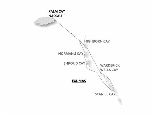 Carte Bahamas, nuances de bleu