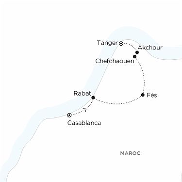 Carte Maroc villes impériales