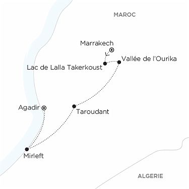 Carte Maroc De l'Atlas a l'Atlantique
