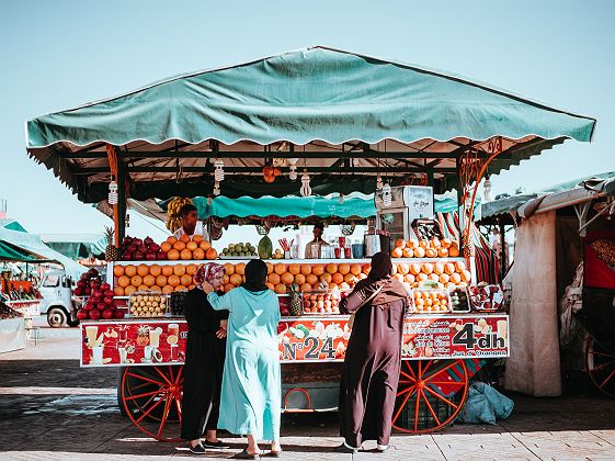 Stand de fruits à Marrakech