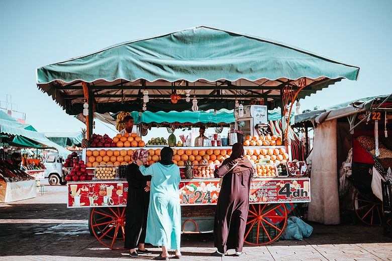 Stand de fruits à Marrakech