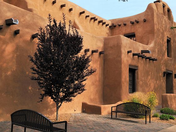 Architecture historique à Santa Fé au Nouveau Mexique - Etats Unis