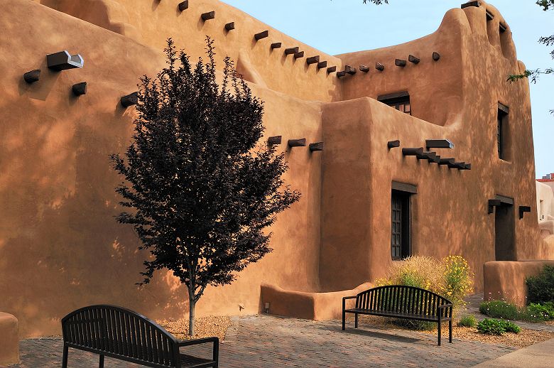 Architecture historique à Santa Fé au Nouveau Mexique - Etats Unis