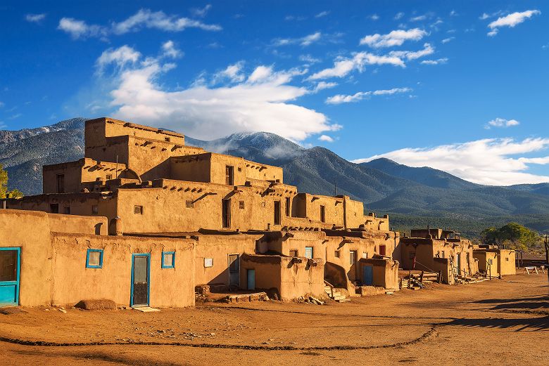 Vieilles habitations de Taos Pueblo - Nouveau Mexique, Etats-Unis