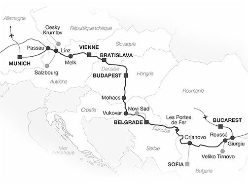 Carte Sonate sur le Danube
