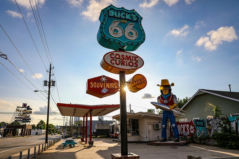 panneau publicitaire Route 66 - mick haupt