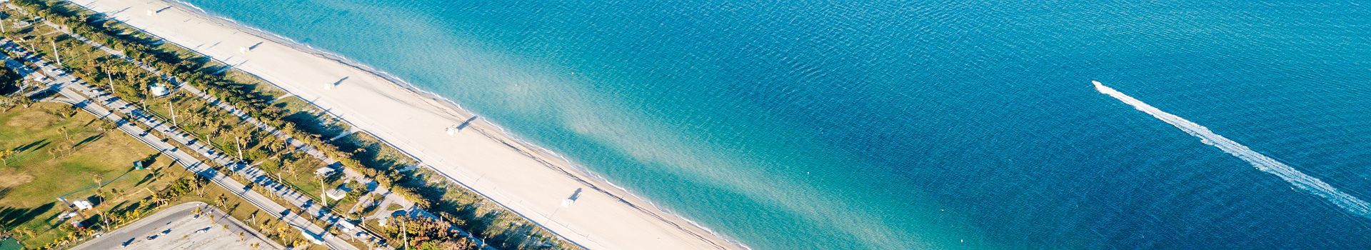 Vue aérienne de la côte de Miami - Floride, Etats-Unis
