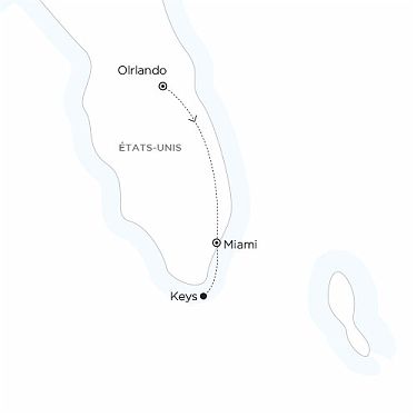 Carte Etats-Unis - Floride, Etat du soleil
