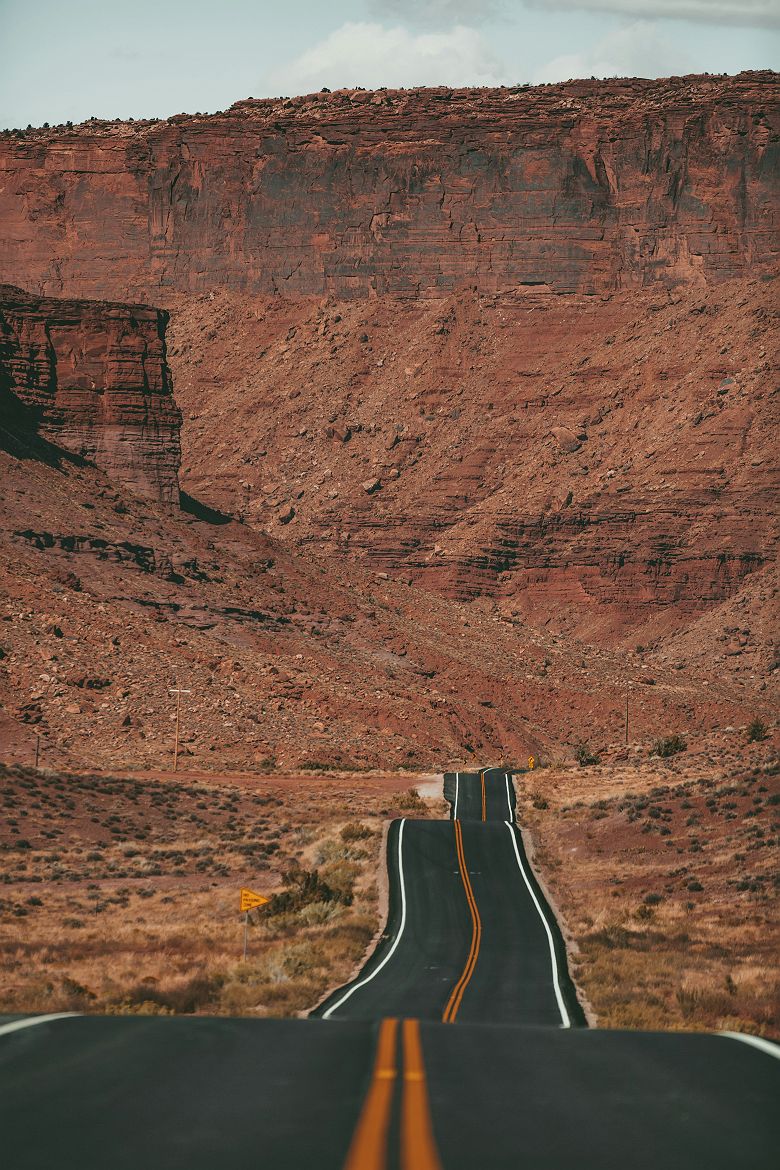 Route au coeur des paysages de Moab